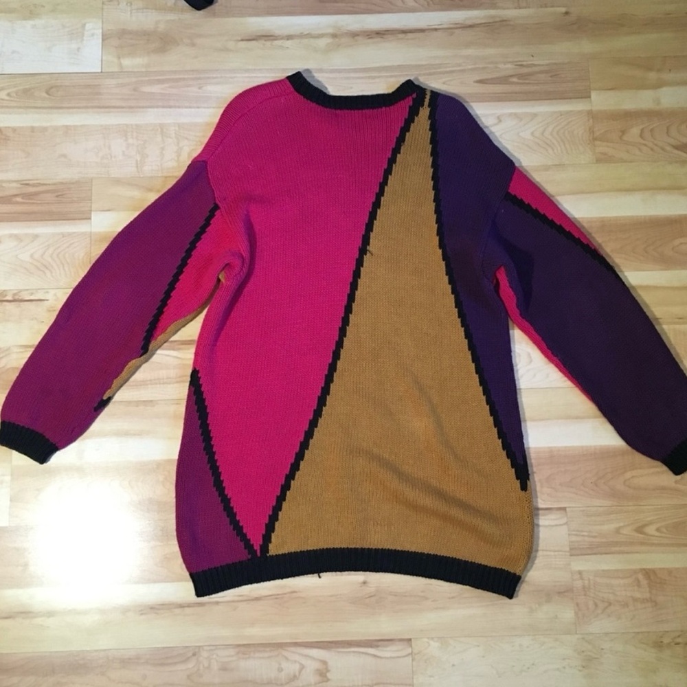 Oversized abstract vintage sweater and or sweater dress